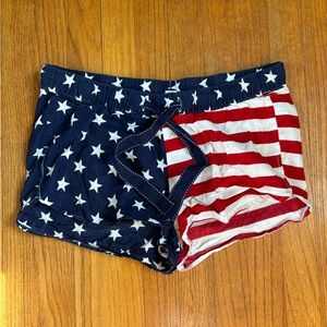 Old Navy Blue and Red Pajama Shorts with Patriotic Design